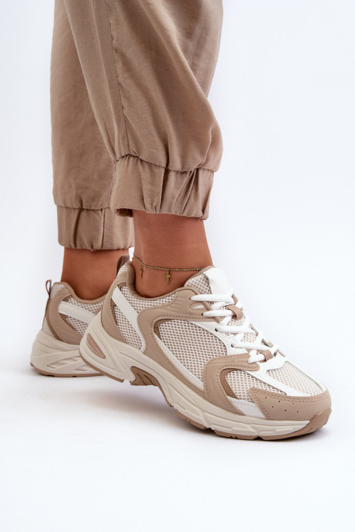 spordijalatsid Sneakers tüüpi jalanõud Pealiste omad beeži värvi Kildia