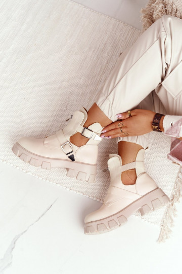 Pealiste omad saapad platvormiga beeži värvi Cosmic Love 2