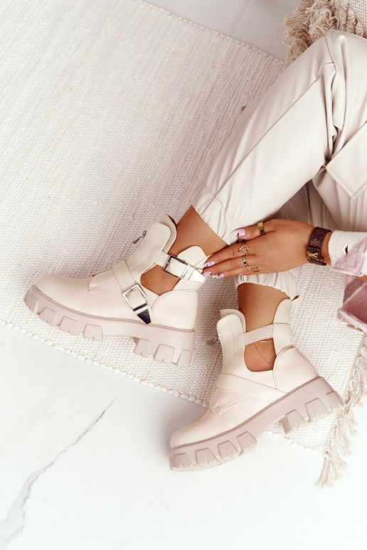 Pealiste omad saapad platvormiga beeži värvi Cosmic Love