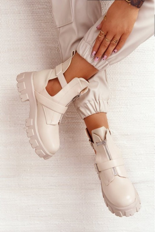 Pealiste omad saapad platvormiga beeži värvi Cosmic Love