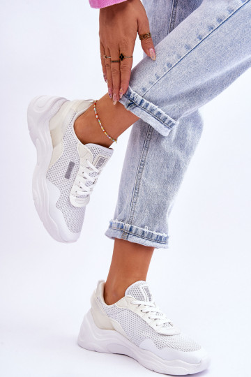 Pealiste omad Riidest spordijalatsid Memory Foam System Big Star LL274A064 valget värvi 2