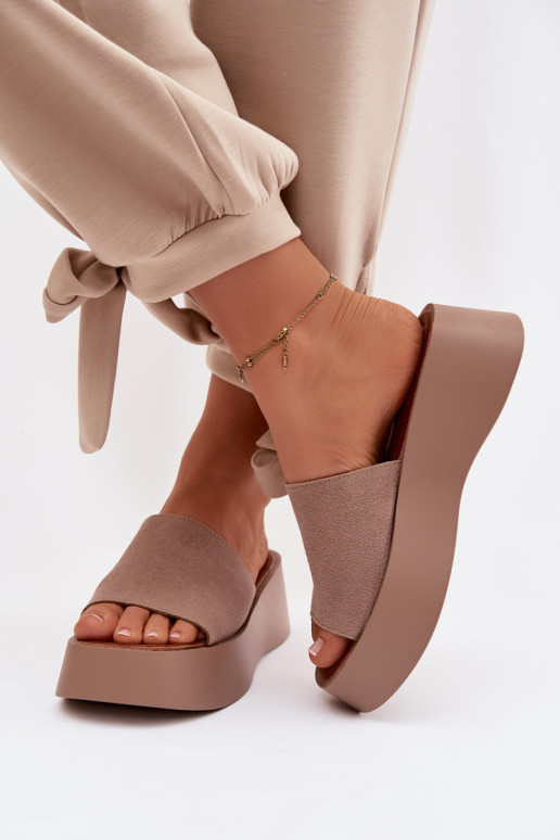 naiste plätud platvormiga beeži värvi Liorisse