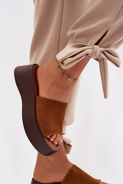 naiste plätud platvormiga pruunid värvi Liorisse