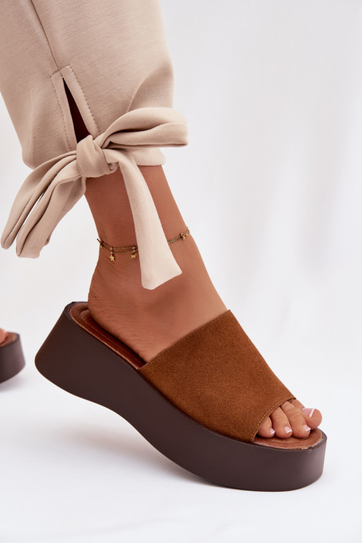naiste plätud platvormiga pruunid värvi Liorisse