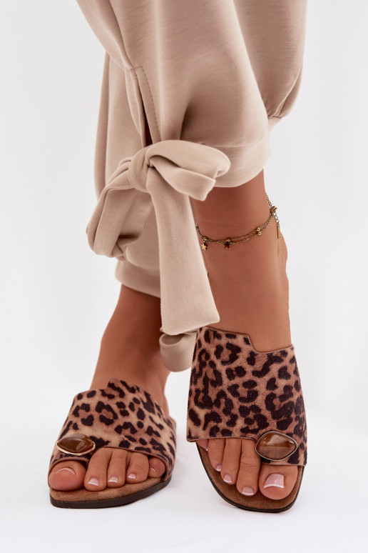 Sussid Pealiste korter Koos Ornate Detalem Eco Suedeosissee leopardimustriga Selavine