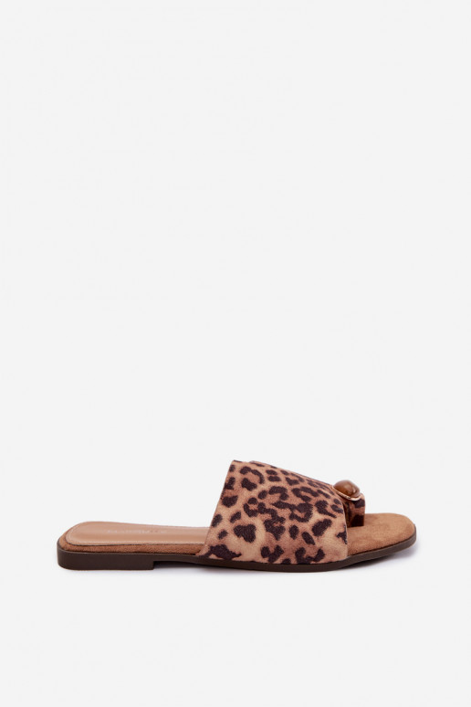 Sussid Pealiste korter Koos Ornate Detalem Eco Suedeosissee leopardimustriga Selavine