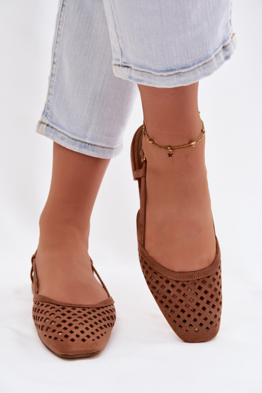 Ažuursed baleriinadEco Suedeu pruunid värvi Farivelle