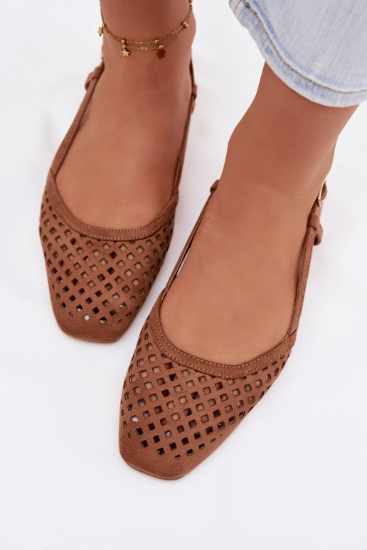 Ažuursed baleriinadEco Suedeu pruunid värvi Farivelle