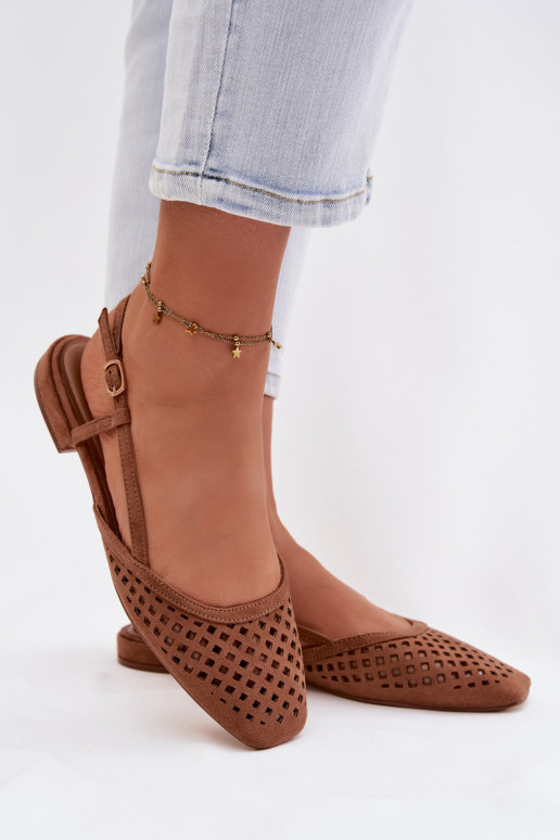 Ažuursed baleriinadEco Suedeu pruunid värvi Farivelle