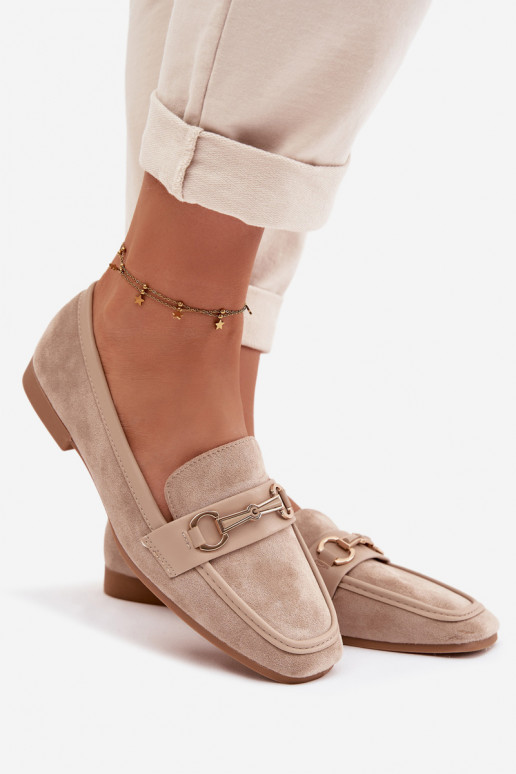 Mokassiinid naiste mokassiinid kaunistustega beeži värvi Palerina