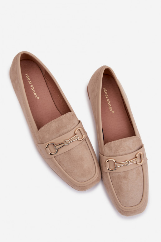 Mokassiinid naiste mokassiinid kaunistustega beeži värvi Palerina