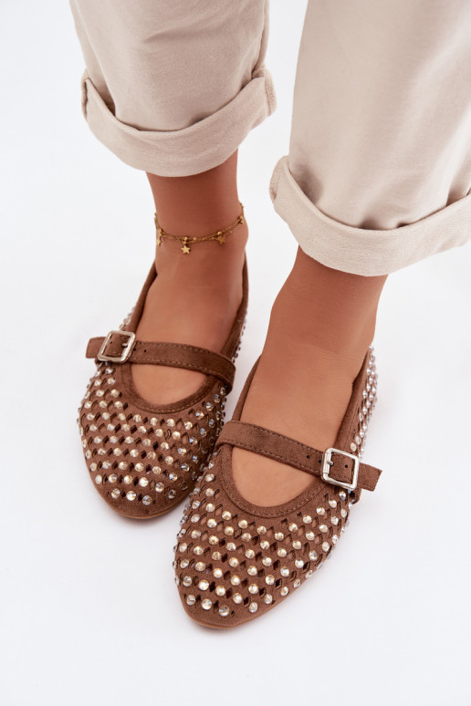 Baleriinad Pealiste omad Ažuurne säravate kristallidega I Triibudem pruunid värvi INilvessa