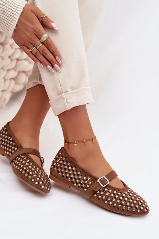 Baleriinad Pealiste omad Ažuurne säravate kristallidega I Triibudem pruunid värvi INilvessa