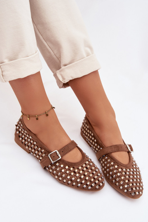 Baleriinad Pealiste omad Ažuurne säravate kristallidega I Triibudem pruunid värvi INilvessa