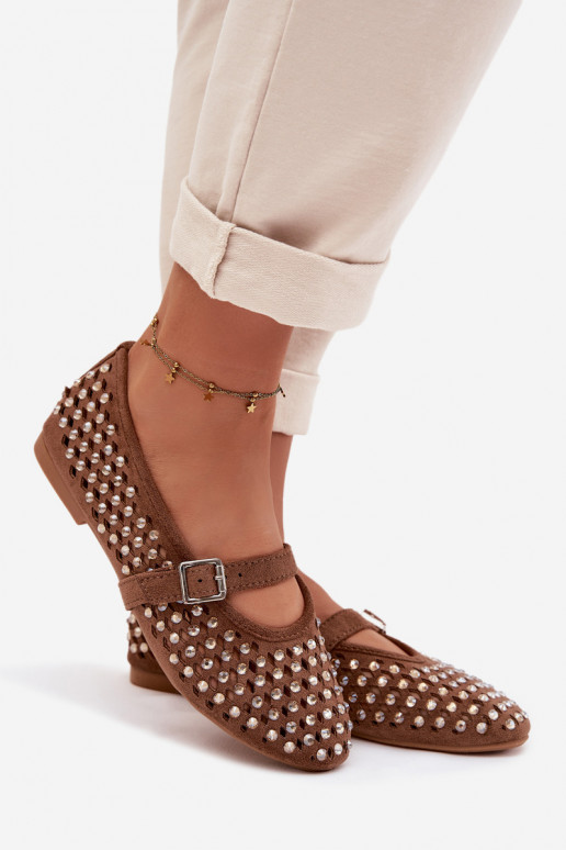 Baleriinad Pealiste omad Ažuurne säravate kristallidega I Triibudem pruunid värvi INilvessa