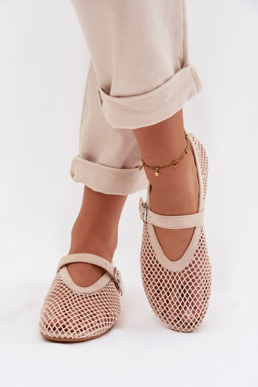 Võrk Baleriinad rihmadega Elevandiluu värvi Pherina