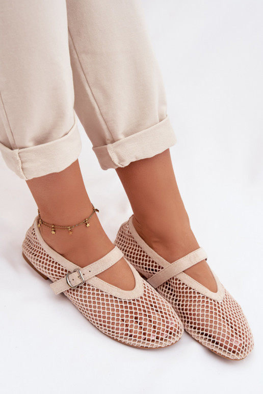 Võrk Baleriinad rihmadega Elevandiluu värvi Pherina