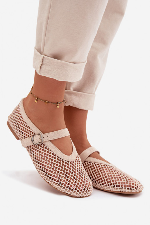 Võrk Baleriinad rihmadega Elevandiluu värvi Pherina