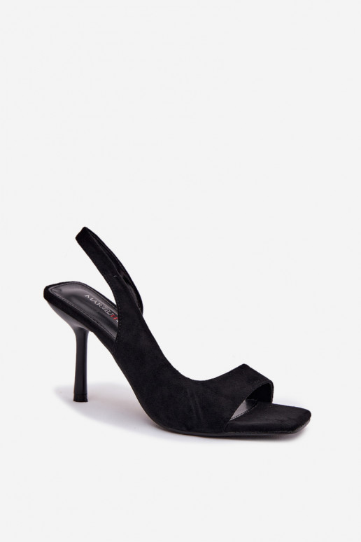 Pealistesandaalid kõrge jämeda kontsagaEco Suedeu msuud Calvoria