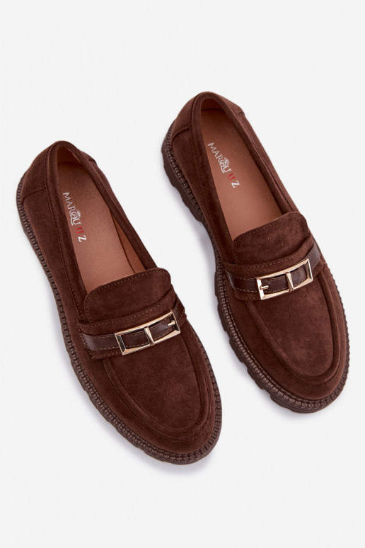 naiste mokassiinid Kuldse pandlaga Czekoladosissee Mirelva