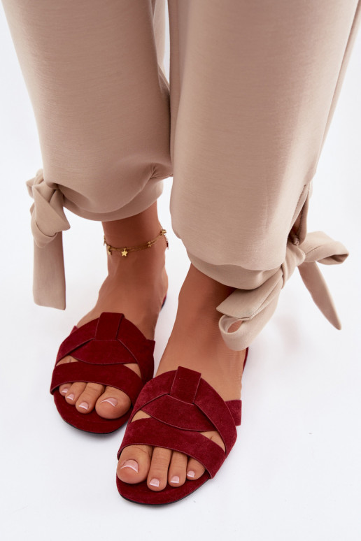 sileda tallaga naiste plätud Triipudega bordoo-värvi Pavelle