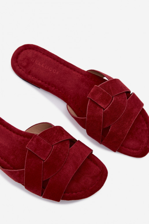 sileda tallaga naiste plätud Triipudega bordoo-värvi Pavelle