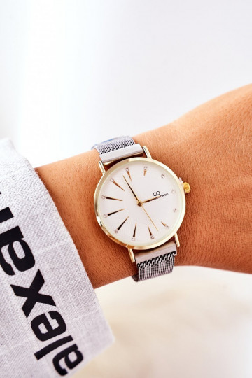 Pealiste käekell Käevõru peal Mesh Giorgio&Dario halli-Kuldset värvi