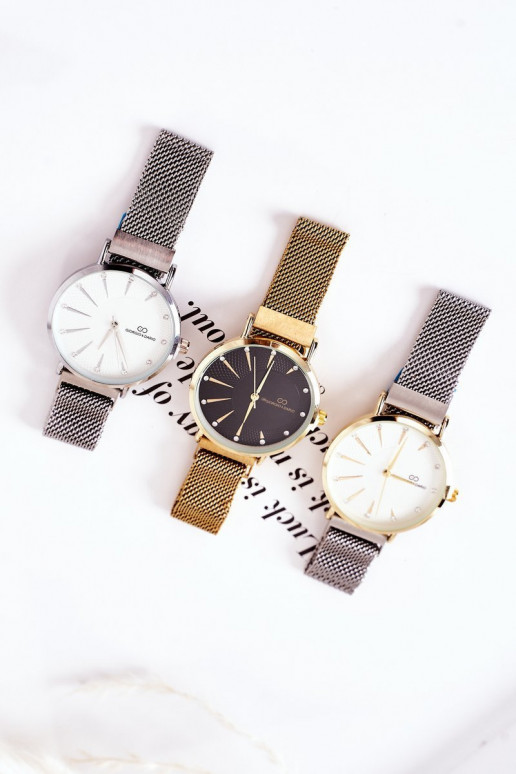 Pealiste käekell Käevõru peal Mesh Giorgio&Dario halli-Kuldset värvi