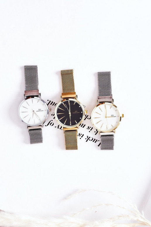 Pealiste käekell Käevõru peal Mesh Giorgio&Dario halli-Kuldset värvi