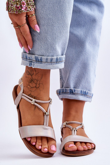 Sellel ondalad sandaalid S.Barski KV-541-120 Kuldset värvi