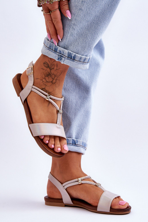 Sellel ondalad sandaalid S.Barski KV-541-120 Kuldset värvi