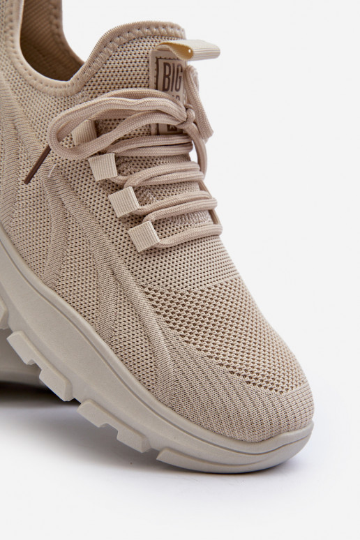 Sneakers tüüpi jalanõud meeste omad HI-POLY SYSTEM Big Star NN174469 beeži värvi