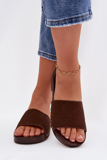 naiste plätud neetidega laiade nööridega Czekoladosissee Amelvessa 2