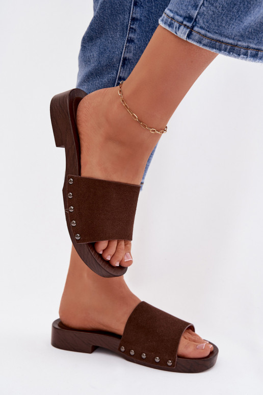 naiste plätud neetidega laiade nööridega Czekoladosissee Amelvessa