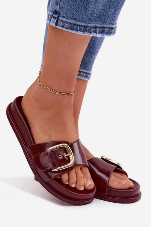 naiste plätud Kuldse pandlaga bordoo-värvi Rosivana