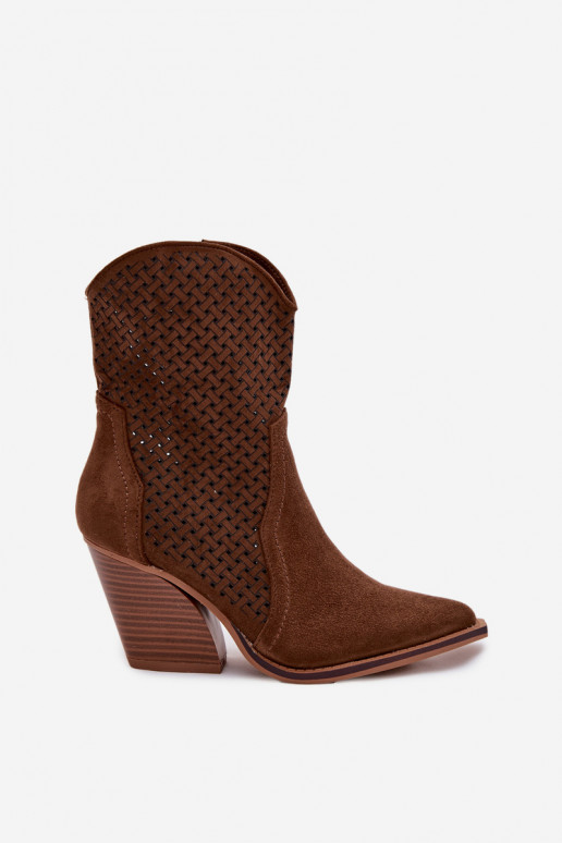 Ažuurne Pealiste poolsaapad pruunid värvi Rivorina