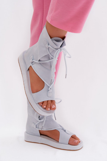 Pealistesandaalid Eco Suedeosissee madala säärega I INiązaniem helesinist värvi Ferlisse