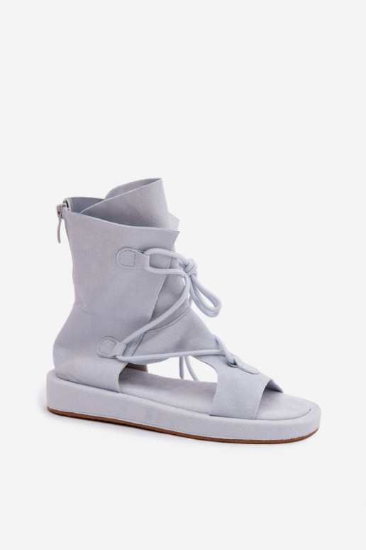 Pealistesandaalid Eco Suedeosissee madala säärega I INiązaniem helesinist värvi Ferlisse