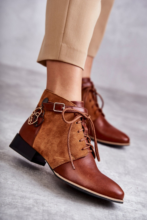 Pealiste poolsaapad Kingad Sellel onciejka 5743A-29 pruunid värvi