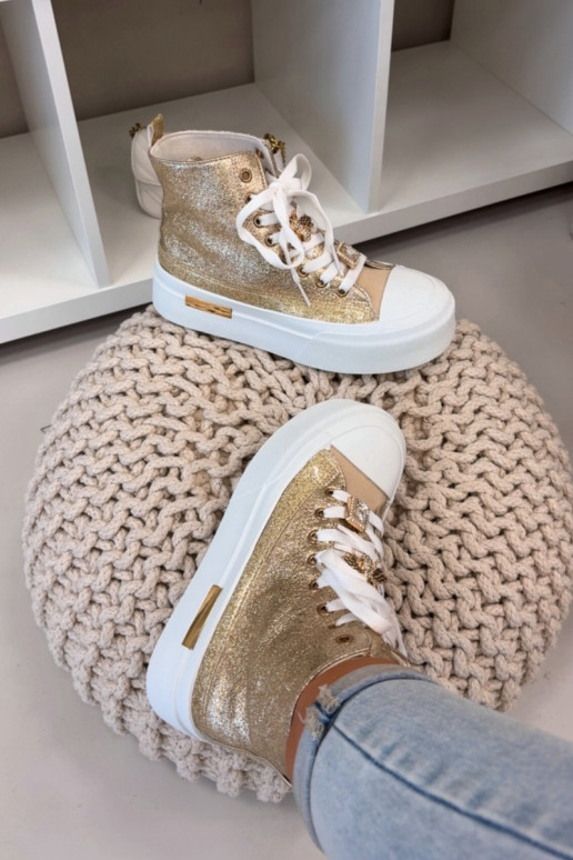 Kuldne Gracella platvormi vabaaja sandaalid