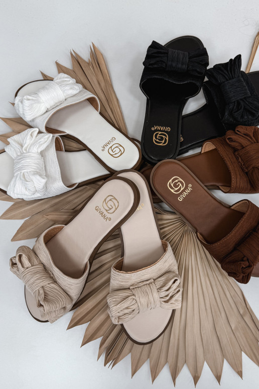 Naiste sussid laia kontsaga ja lipsudega liiva värvi Amivelle