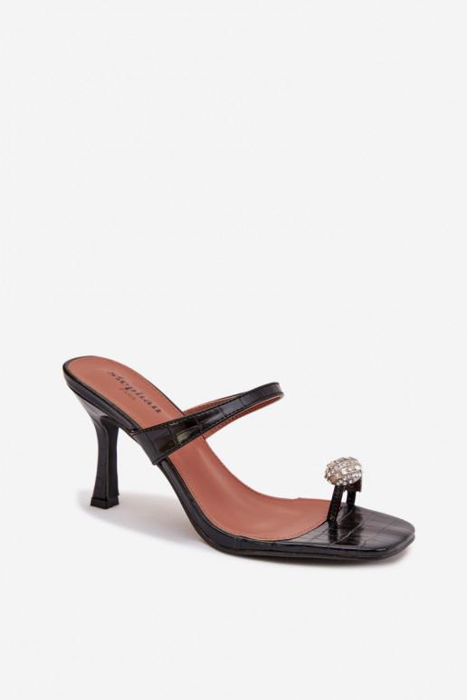 naiste plätud kõrge jämeda kontsaga Koos Ornate Detalem msuud Lorissa