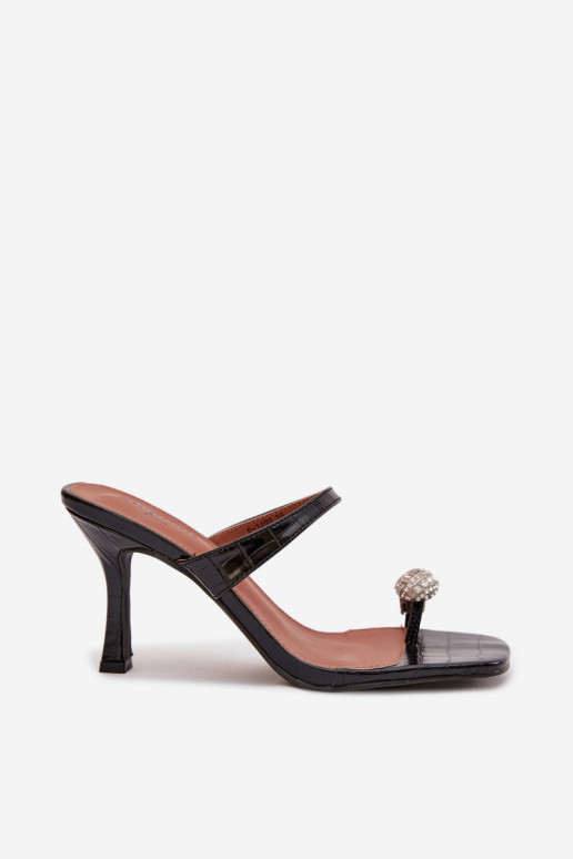 naiste plätud kõrge jämeda kontsaga Koos Ornate Detalem msuud Lorissa