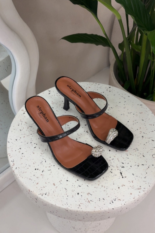 naiste plätud kõrge jämeda kontsaga Koos Ornate Detalem msuud Lorissa