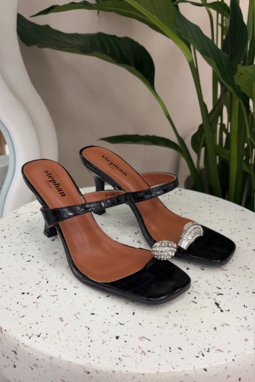 naiste plätud kõrge jämeda kontsaga Koos Ornate Detalem msuud Lorissa