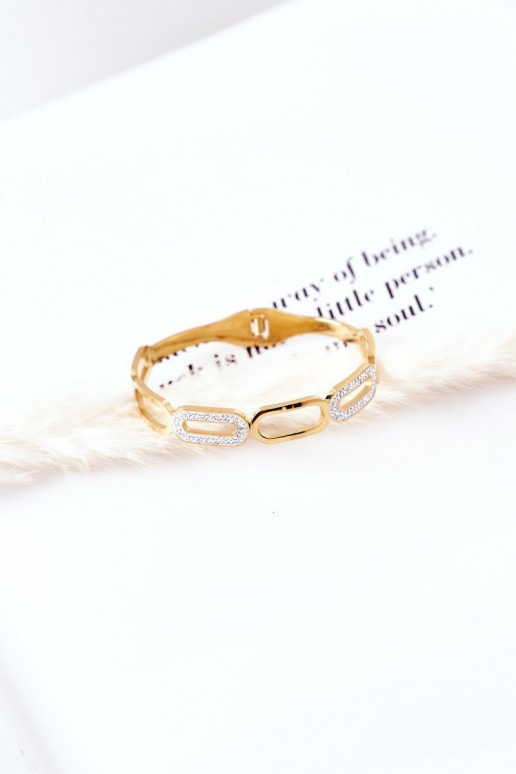 Käevõru säravate kristallidega Kuldset värvi