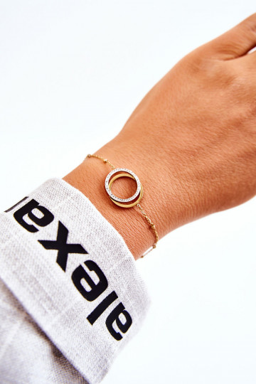 Pealiste omad Elegantne Käevõru Kaunistustega Ja tsirkoonid Kuldset värvi 2