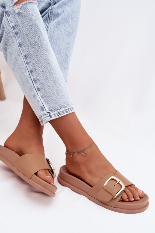 naiste plätud Kuldse pandlaga beeži värvi Rosivana