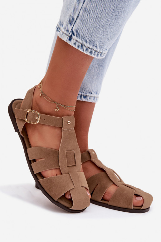 Pealistesandaalid Rzymianki sileda tallaga Khakivärvi Belanessa