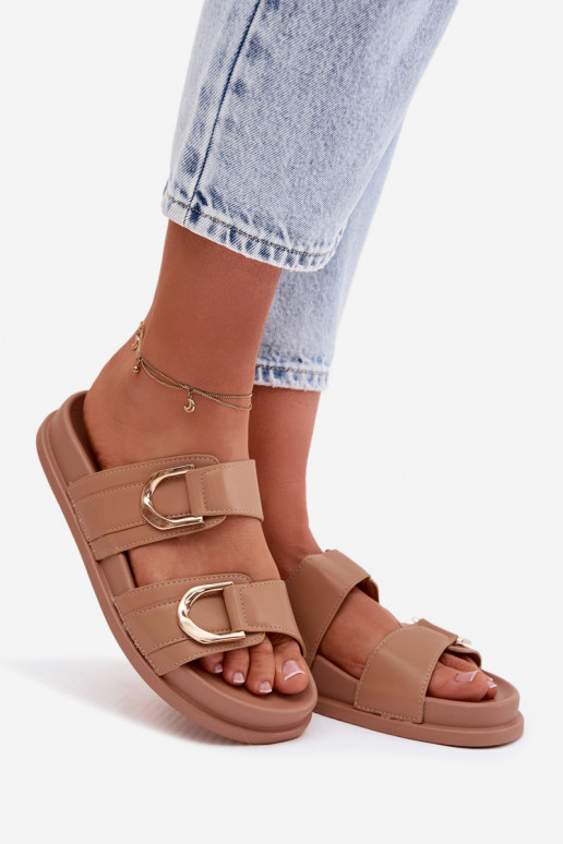 Eko Plätud naturaalsest nahast Pealiste omad Triipudega beeži värvi Rosinessa